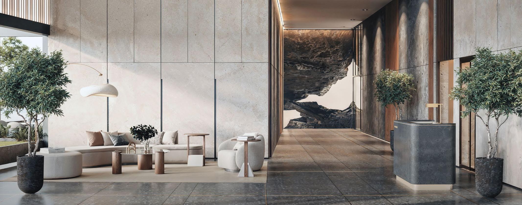 Refined residential lobby